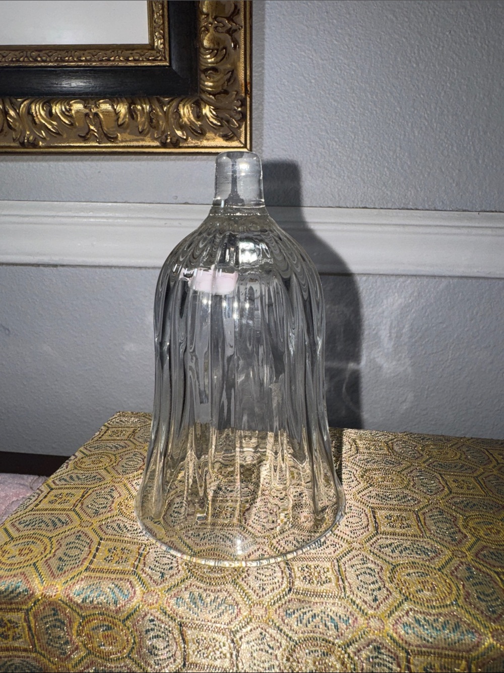 Home Interiors Ribbed Clear Glass Bell sconce candle holder